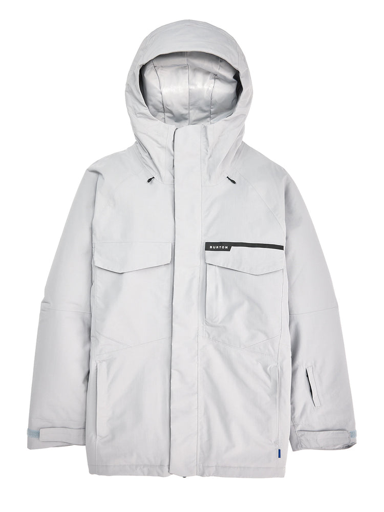 BURTON COVERT 2.0 2L SNOWBOARD JACKET - SILVER SCONCE - 2024 SILVER SCONCE SNOWBOARD JACKETS