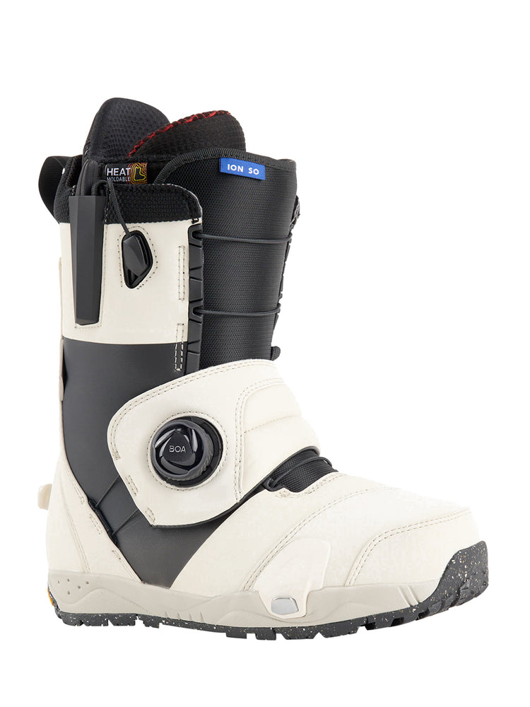 BURTON ION STEP ON SNOWBOARD BOOTS - STOUT WHITE BLACK - 2024 UK 8 STOUT WHITE/BLACK SNOWBOARD BOOTS