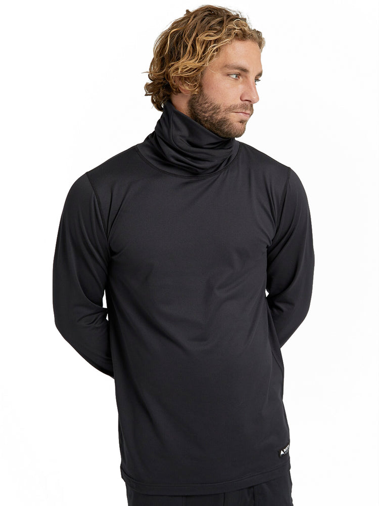 
                  
                    Load image into Gallery viewer, BURTON MIDWEIGHT BASE LAYER LONG NECK SHIRT - TRUE BLACK - 2024 BASE LAYERS
                  
                