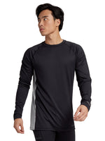 BURTON MIDWEIGHT X BASE LAYER CREWNECK - TRUE BLACK GRAY HEATHER - 2024 BASE LAYERS