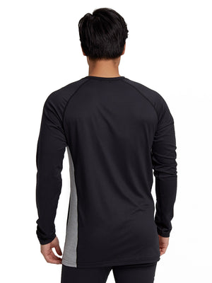 
                  
                    Load image into Gallery viewer, BURTON MIDWEIGHT X BASE LAYER CREWNECK - TRUE BLACK GRAY HEATHER - 2024 BASE LAYERS
                  
                