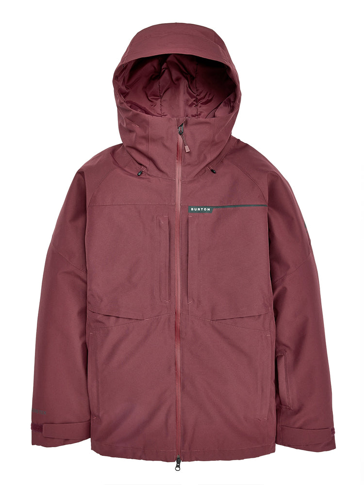 BURTON PILLOWLINE GORE-TEX 2L SNOWBOARD JACKET - ALMANDINE - 2024 ALMANDINE SNOWBOARD JACKETS