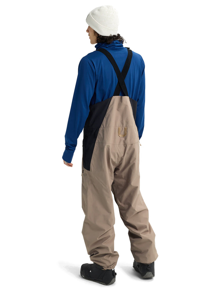 BURTON RESERVE 2L RELAXED BIB SNOWBOARD PANT - SUMMIT TAUPE/TRUE BLACK - 2026 SNOWBOARD PANTS
