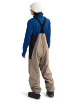 BURTON RESERVE 2L RELAXED BIB SNOWBOARD PANT - SUMMIT TAUPE/TRUE BLACK - 2026 SNOWBOARD PANTS
