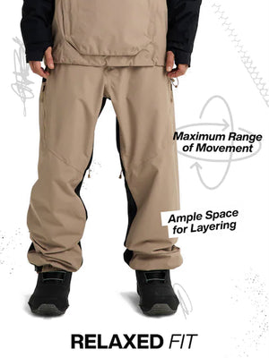 
                  
                    Load image into Gallery viewer, BURTON RESERVE 2L RELAXED BIB SNOWBOARD PANT - SUMMIT TAUPE/TRUE BLACK - 2026 SNOWBOARD PANTS
                  
                
