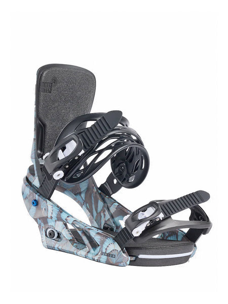 BURTON WOMENS LEXA RE:FLEX SNOWBOARD BINDINGS - BLUE BUTTERFLIES