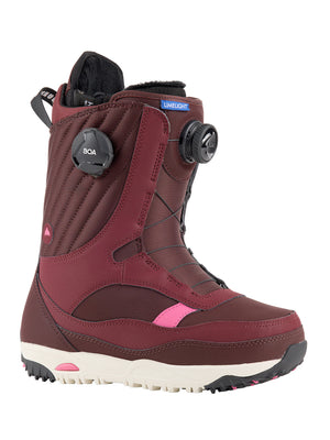 BURTON WOMENS LIMELIGHT BOA SNOWBOARD BOOTS - ALMANDINE STOUT WHITE