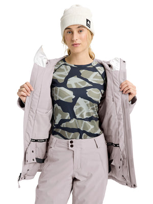 
                  
                    Load image into Gallery viewer, BURTON WOMENS RESERVE 2L INSULATED STRETCH SNOWBOARD JACKET - WASHED LAVENDER - 2026 SNOWBOARD JACKETS
                  
                