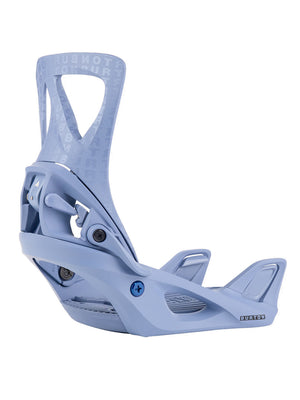 
                  
                    Load image into Gallery viewer, BURTON WOMENS STEP ON RE:FLEX SNOWBOARD BINDINGS - SLATE BLUE LOGO - 2024 SNOWBOARD BINDINGS
                  
                