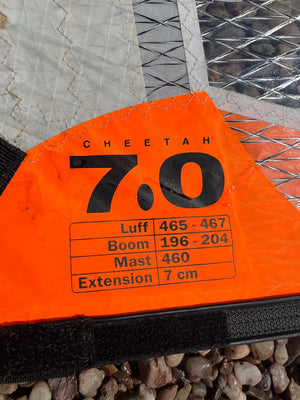 
                  
                    Load image into Gallery viewer, 2017 Ezzy Cheetah 7.0 m2 Used windsurfing sails
                  
                