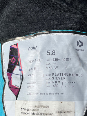 
                  
                    Load image into Gallery viewer, 2023 Duotone Duke 5.8 m2 ( luff patch) Used windsurfing sails
                  
                