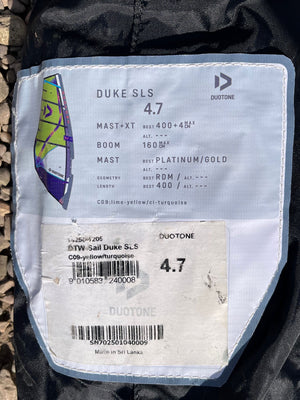 2025 Duotone Duke SLS 4.7 m2 Used windsurfing sails