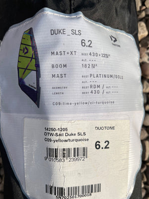 
                  
                    Load image into Gallery viewer, 2025 Duotone Duke SLS 6.2 m2 Used windsurfing sails
                  
                