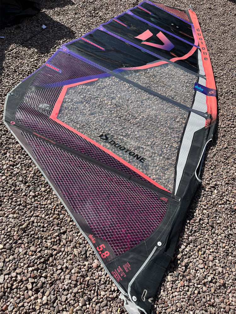 2023 Duotone Duke 5.8 m2 ( head patch) Used windsurfing sails
