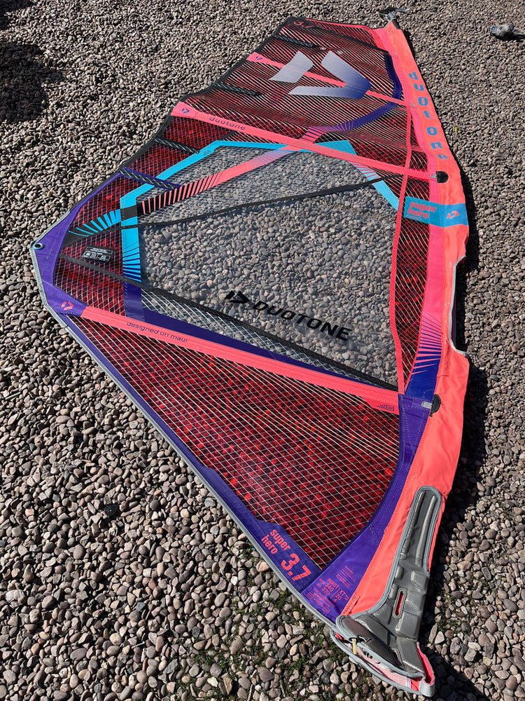 2023 Duotone Super Hero 3.7 m2 Used windsurfing sails