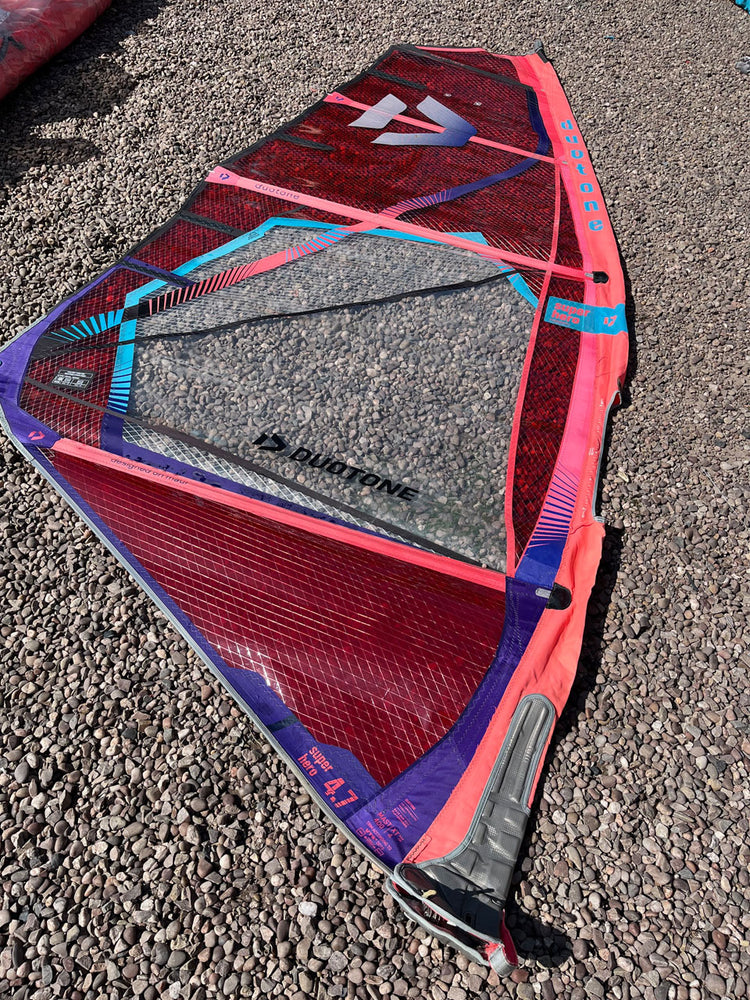2023 Duotone Super Hero 4.7 m2 (foot panel) Used windsurfing sails