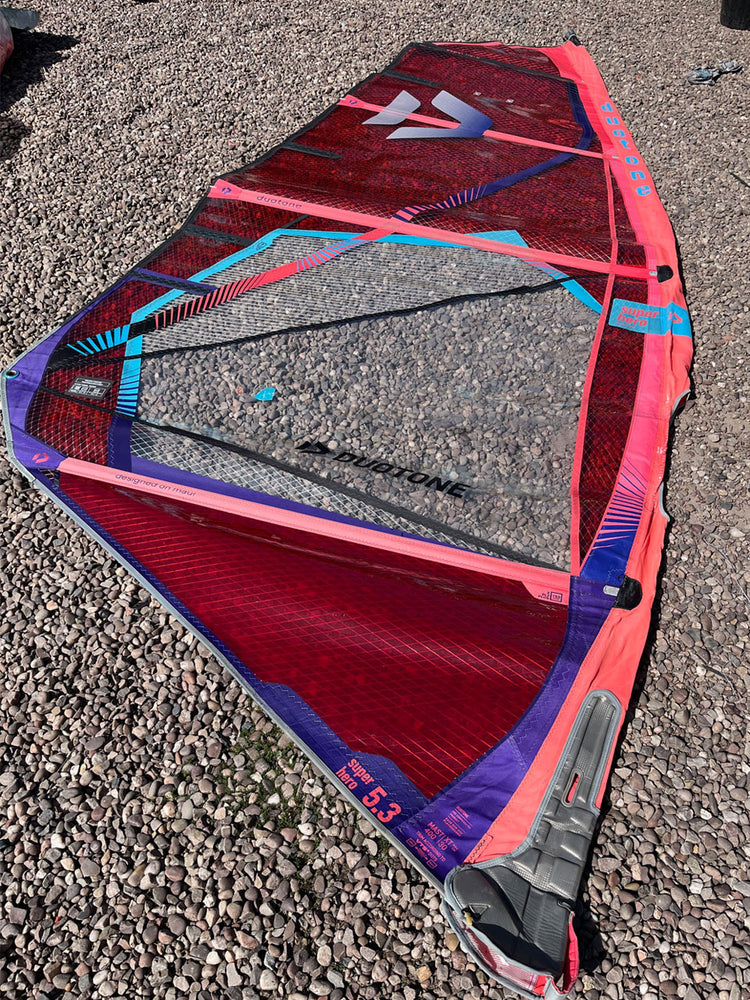 2023 Duotone Super Hero 5.3 m2 (foot panel) Used windsurfing sails