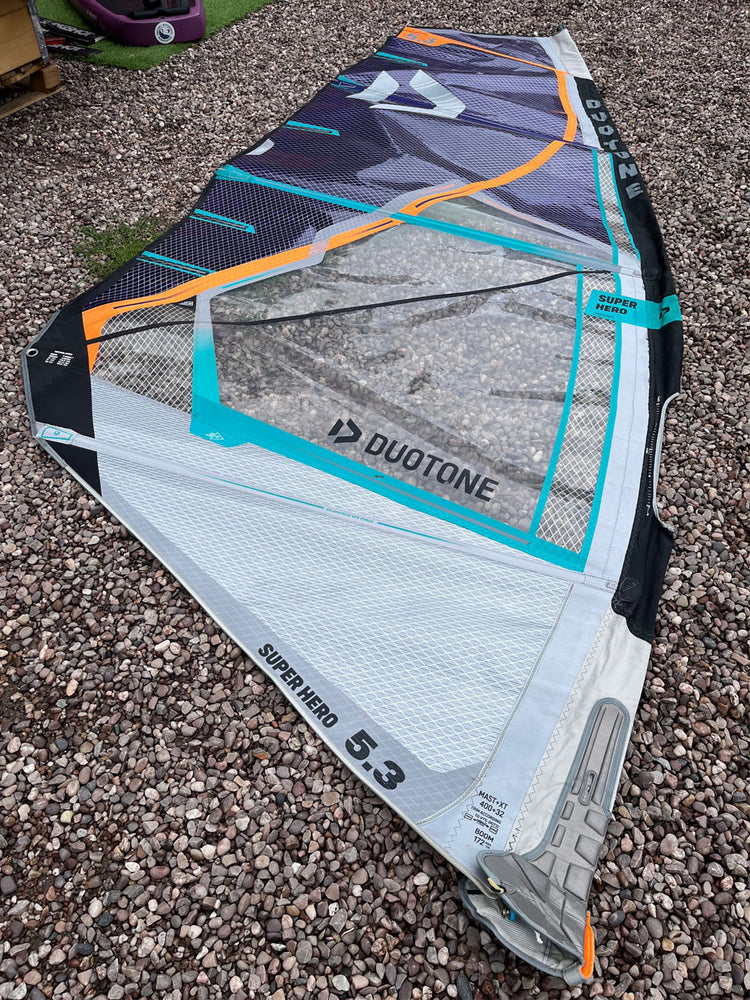 2021 Duotone Super Hero 5.3m2 Used windsurfing sails