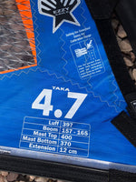 2016 Ezzy Taka 2 4.7 m2 Used windsurfing sails