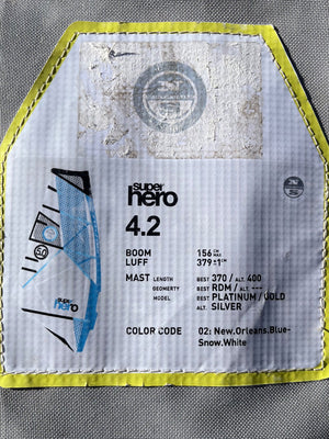 
                  
                    Load image into Gallery viewer, 2018 North Super Hero 4.2 m2 Used windsurfing sails
                  
                