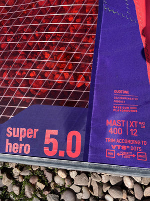 
                  
                    Load image into Gallery viewer, 2023 Duotone Super Hero 5.0 m2 Used windsurfing sails
                  
                