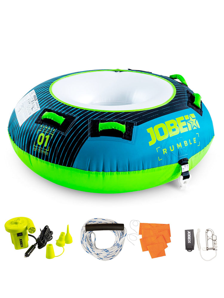 Jobe Rumble 1 Person Towable Inflatable Package with Electric Pump Inflatables