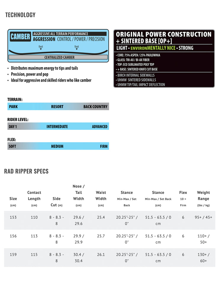LIB TECH MAYHEM RAD RIPPER SNOWBOARD - 2026 *EX DISPLAY SNOWBOARDS
