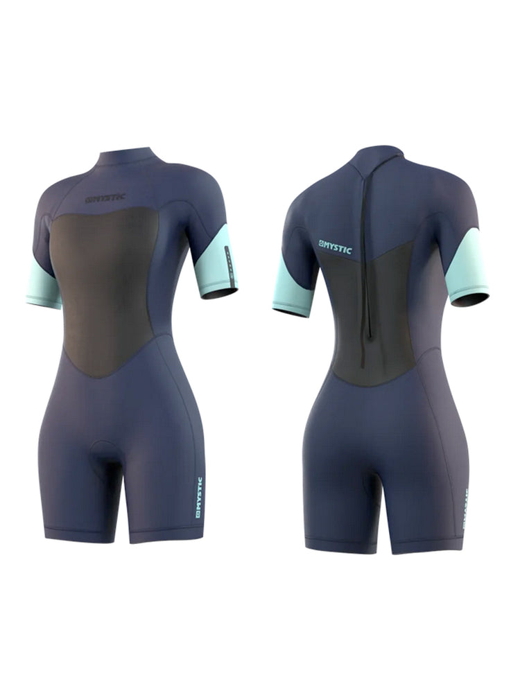 Mystic Brand Ladies 3/2mm Shorty - Night Blue - 2022 Womens shorty wetsuits