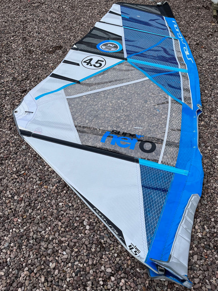 2018 North Super Hero 4.5 m2 Used windsurfing sails