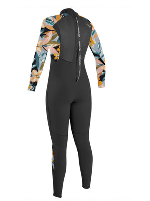 
                  
                    Load image into Gallery viewer, O&amp;#39;Neill Girls Epic BZ 5/4MM Wetsuit - Black Demifloral - 2024 Kids winter wetsuits
                  
                