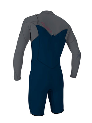 
                  
                    Load image into Gallery viewer, O&amp;#39;Neill Hammer 2MM Chest Zip Long Sleeved Shorty Wetsuit - Abyss Graphite - 2025 Mens shorty wetsuits
                  
                
