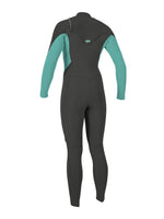 O'Neill Womens Hyperfreak 3/2+mm Chest Zip Wetsuit - Raven Opal - 2023 Womens summer wetsuits