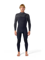 O'Neill Hyperfreak 5/4+mm Chest Zip Wetsuit - Black/Tempered Steel - 2026 Mens winter wetsuits
