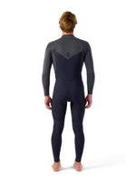 O'Neill Hyperfreak 5/4+mm Chest Zip Wetsuit - Black/Tempered Steel - 2026 Mens winter wetsuits