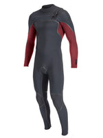 O'Neill Hyperfreak Fire 5/4+mm CZ Wetsuit - Black Red - 2024 Mens winter wetsuits