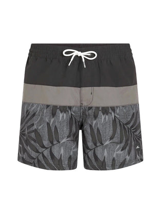 
                  
                    Load image into Gallery viewer, O&amp;#39;Neill Cali Block 15&amp;quot; Swim Shorts - Black Dipped Leaves Windsurfing Shorts
                  
                