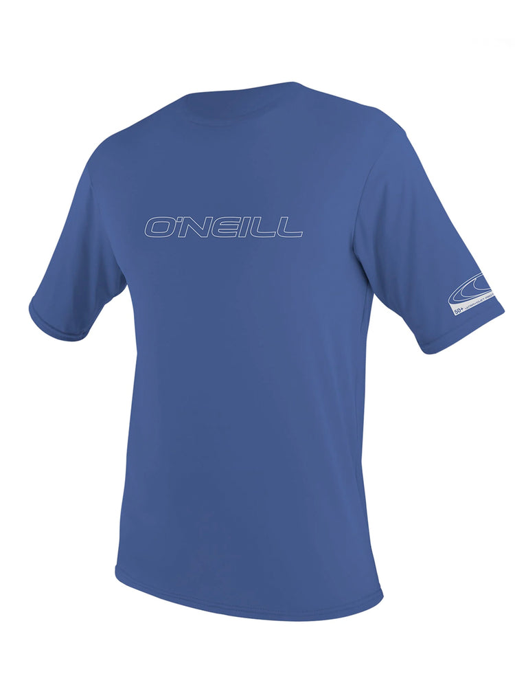 O'Neill Basic Skins Mens S/S Rash Vest - Pacific - 2025 Rashvests