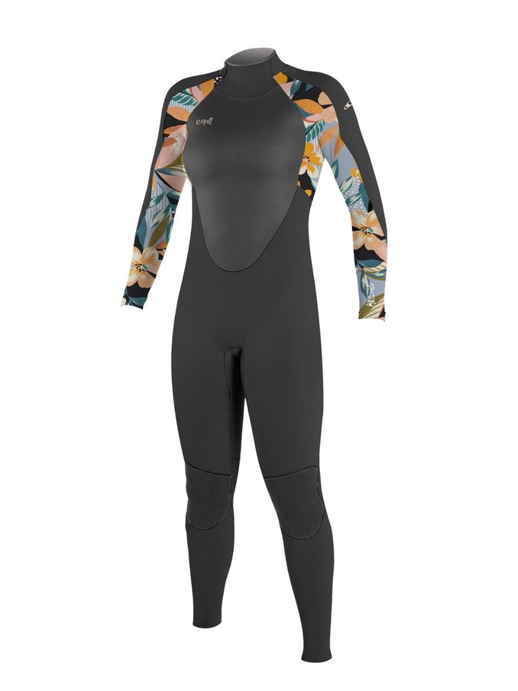 O'Neill Epic 4/3MM BZ Womens Wetsuit - Black Demifloral - 2024 Womens winter wetsuits