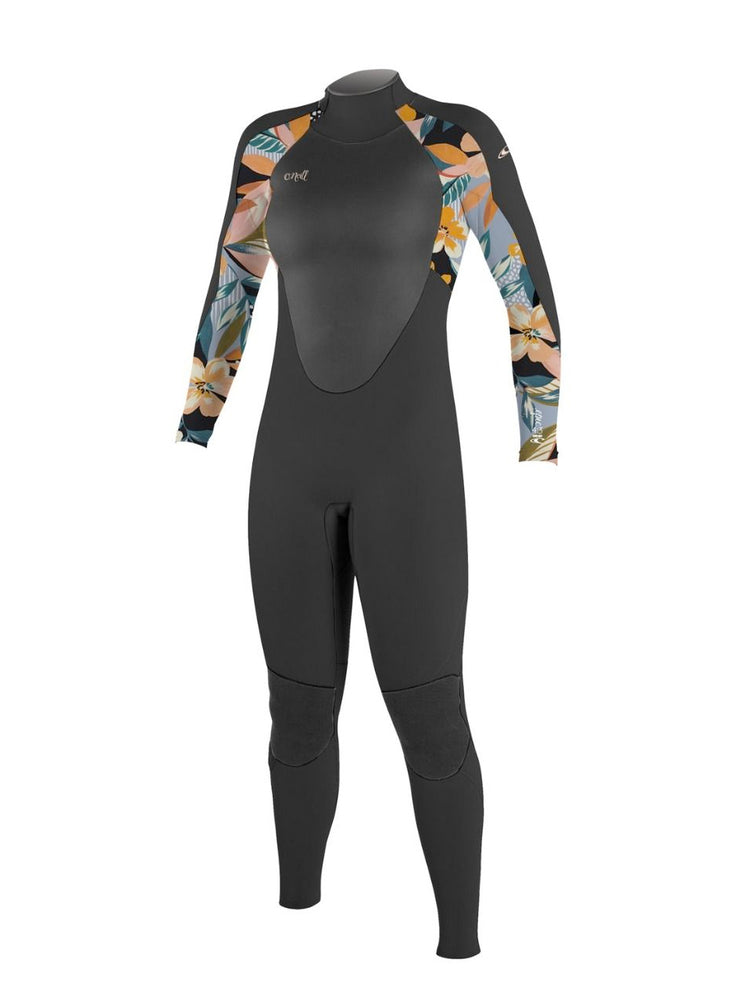 
                  
                    Load image into Gallery viewer, O&amp;#39;Neill Epic 4/3MM BZ Womens Wetsuit - Black Demifloral - 2024 Womens winter wetsuits
                  
                