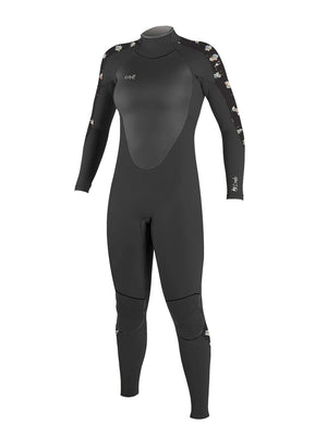 
                  
                    Load image into Gallery viewer, O&amp;#39;Neill Womens Epic 5/4mm BZ Wetsuit - Black Cindy Daisy - 2024 16 Womens winter wetsuits
                  
                