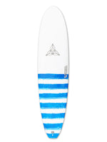 O'SHEA MINI MAL 7'6" - BLUE WHITE STRIPE - SURFBOARD 7'6" BLUE WHITE STRIPE SURFBOARDS