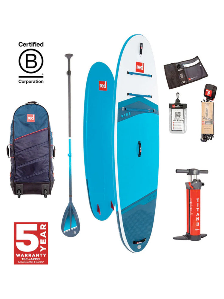 2024 Red Paddle Co Ride MSL 10'2 Inflatable SUP Package Hybrid Tough 10'2 Inflatable SUP Boards