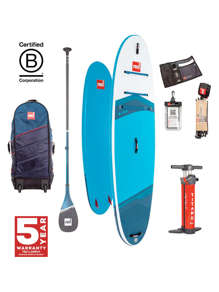 2024 Red Paddle Co Ride MSL 10'2 Inflatable SUP Package Prime Paddle 10'2 Inflatable SUP Boards