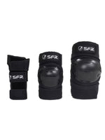 SFR YOUTH RAMP TRIPLE PAD SET BLACK SKATEBOARD PADS
