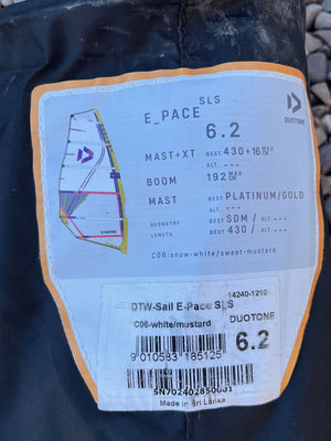 
                  
                    Load image into Gallery viewer, 2025 Duotone E Pace SLS 6.2 m2 Used windsurfing sails
                  
                
