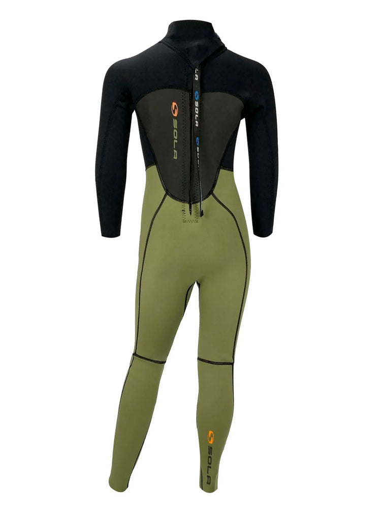 Sola Storm 3/2mm Kids Wetsuit - Khaki Kids summer wetsuits