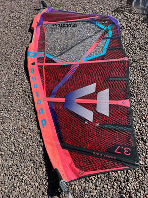 
                  
                    Load image into Gallery viewer, 2023 Duotone Super Hero 3.7 m2 Used windsurfing sails
                  
                