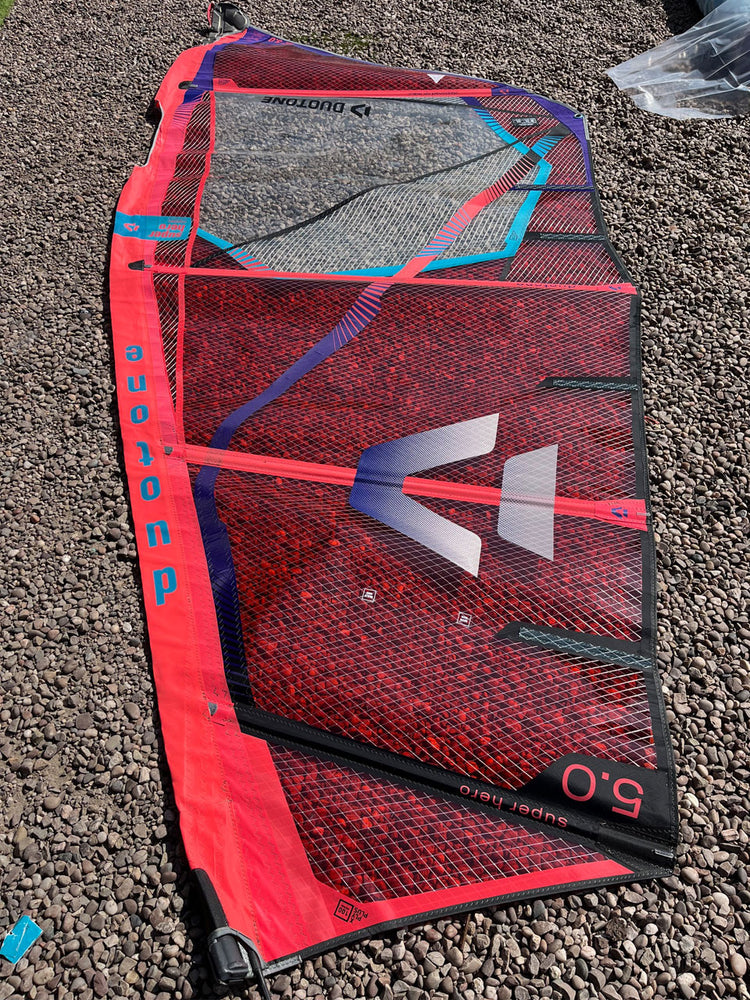2023 Duotone Super Hero 5.0 m2 Used windsurfing sails