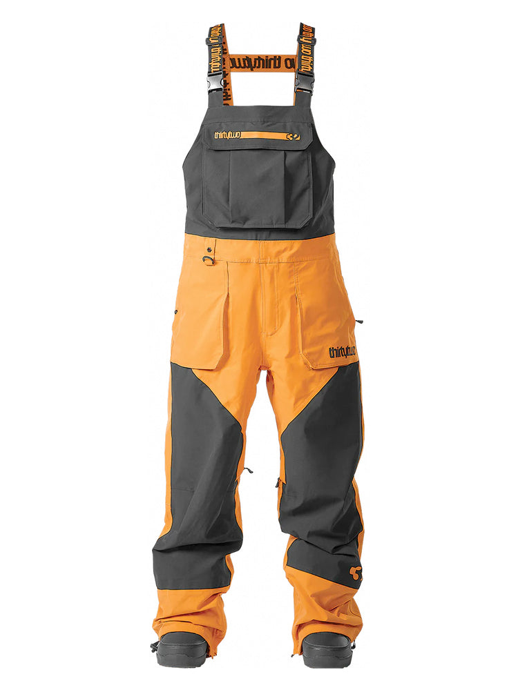 THIRTYTWO BASEMENT BIB SNOWBOARD PANT - BLACK ORANGE - 2024 BLACK ORANGE SNOWBOARD PANTS