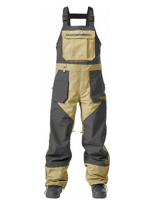 THIRTYTWO BASEMENT BIB SNOWBOARD PANT BLACK TAN 2024 BOARDWISE Boardwise
